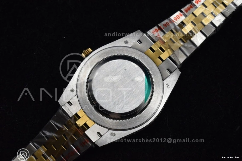 Gold Dial DateJust Tone 2 1196 Best Roman 41mm TWD Flexible Diamond Yellow Version 0727